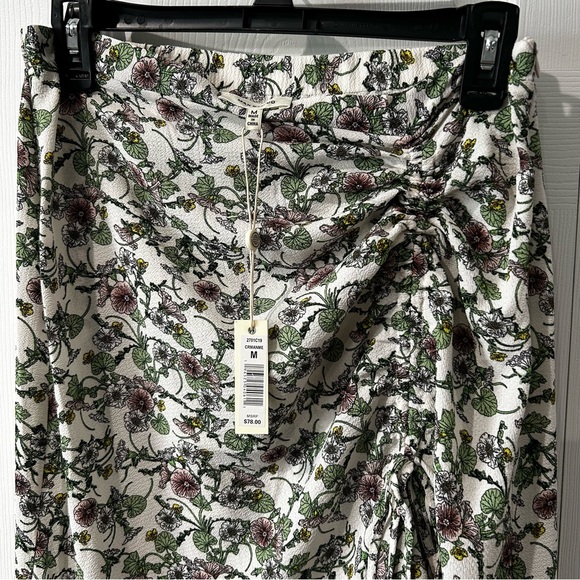 Max Studio Floral Skirt - Green and White NWT - Picture 2 of 6